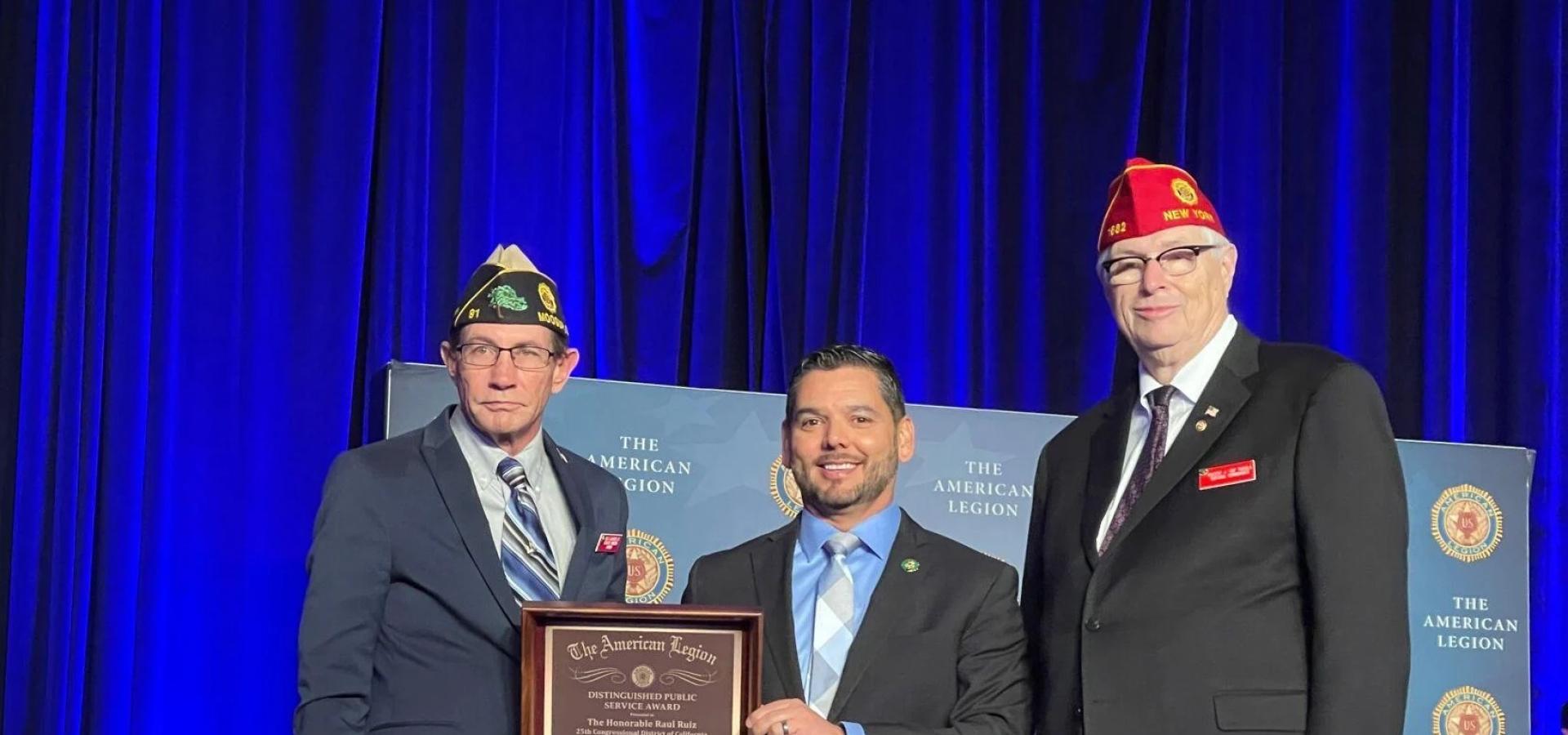 Congressman Ruiz- American Legion Award