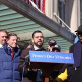 Congressman Dr. Raul Ruiz speaks at Press Conference Outside the VA Headquarters in Washington, DC.