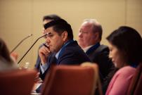 Rep. Ruiz listening to presentation