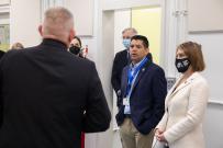 Rep. Ruiz listening during tour