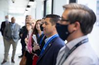 Rep. Ruiz listening during tour