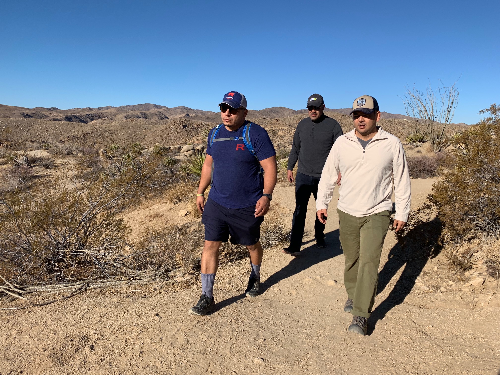 Congressman Ruiz hiked the Cottonwood Spring Trail at Joshua Tree National Park with Ed Robles