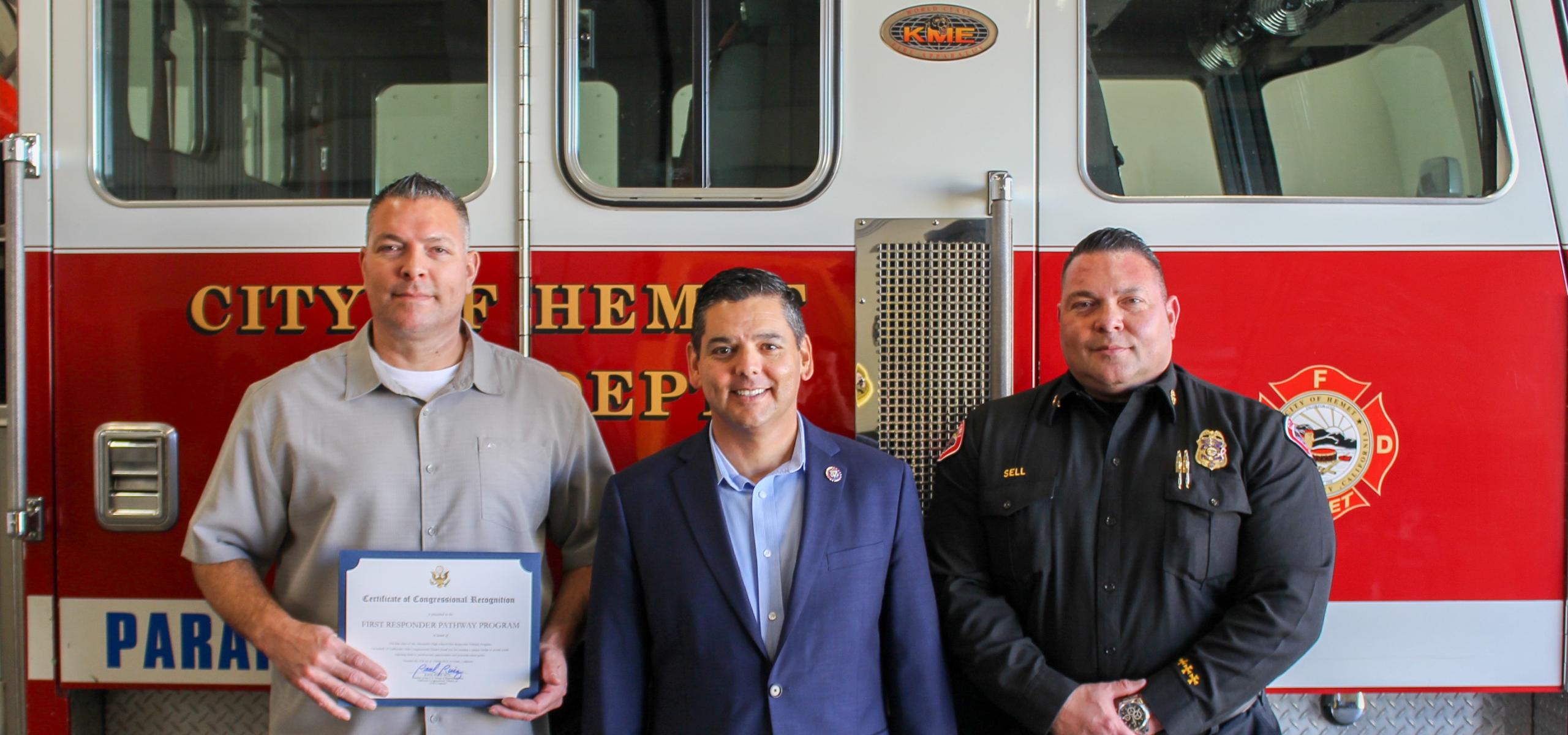 Congressman Ruiz and First Responders